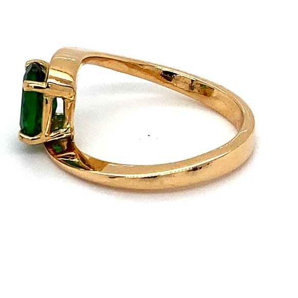 Tsavorite 1.65ct Solid 18K Yellow Gold Ring - Picture 7 of 8